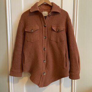 Wilfred Free Wool Shacket - Terracotta - L